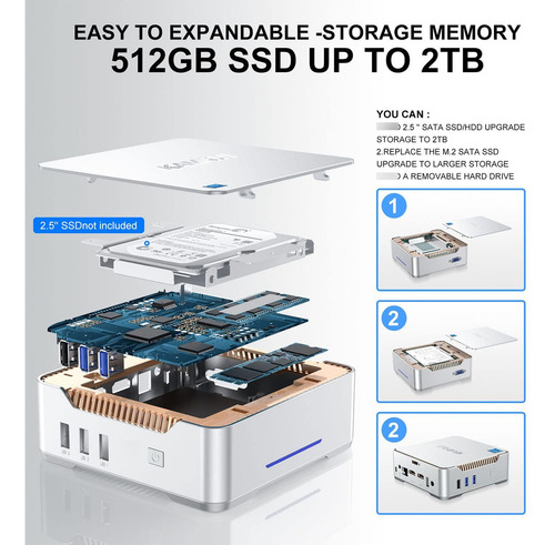 Mini Pc Gk3 Plus 16 Gb Ram 512 Gb Ssd M.2 Intel 12th Alder L