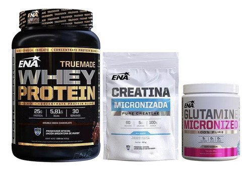 Whey True Made X 2lb + Creatina 300 Gr + Glutamina 150 Gr