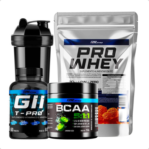 Whey Protein Concentrado 1kg + Pré Hormonal + Bcaa + Brinde