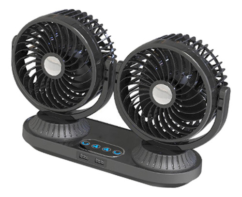 Ventilador De Doble Cabeza Para Automóvil 12v 24v Universal