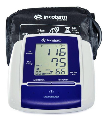Medidor de pressão arterial digital de braçoIncoterm MB050