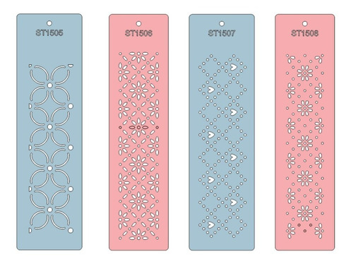 Imagen 3 de 6 de Pack 13 Stencils Decorativos Mini Tramas Originales