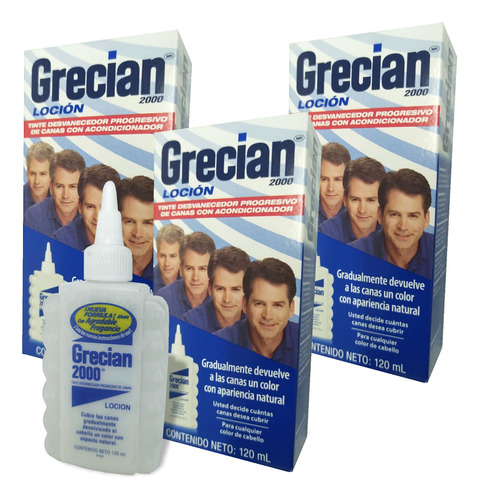 Locion Cubre Canas Gradual Grecian 2000 Pack 3un