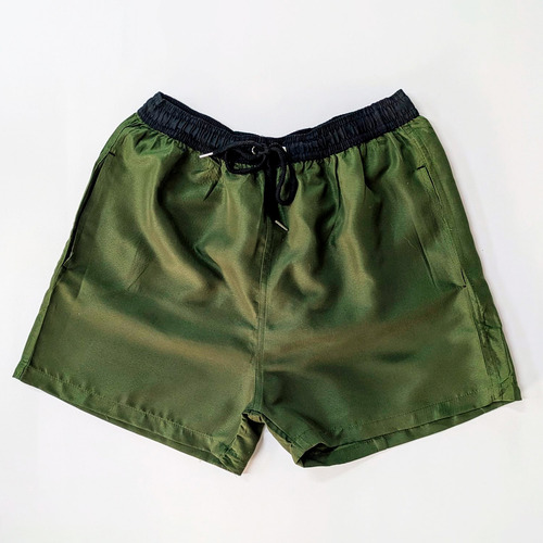 Traje De Baño Hombre Con Cordón Y Bolsillos Ideal Playa Verde Xl