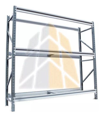 Estantería Modulo Rack 2,40x0,60x2,00 C/3 Niveles Sin Piso