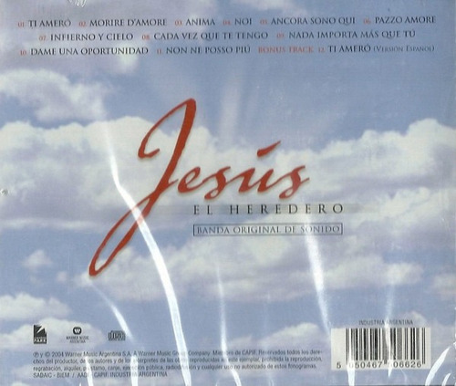 Jesús El Heredero Soundtrack Cd Estándar (Usado)