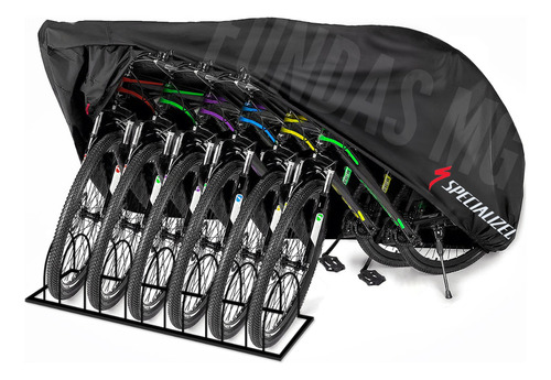 Funda Specialized Cubre 6 Bicicletas En Bicicletero 