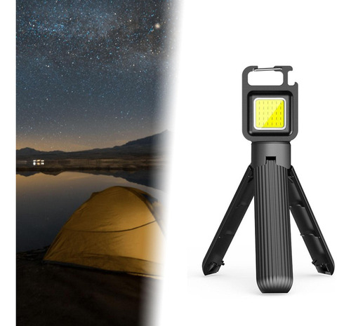 K Llavero Cob Con Potente Iluminación Plástico Con Trípode
