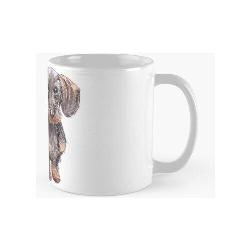 Taza Daschund De Pelo De Alambre Calidad Premium