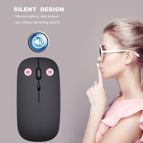 Receptor De Mouse Com Sensor Óptico Sem Fio Preto
