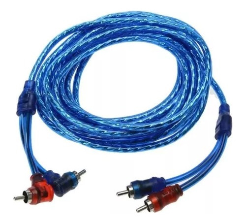 Cable 2x2 Rca Estereo 3 Metros Para Amplificacion Auto