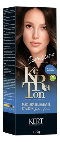 Kit Tinte Kert Cosméticos  Keraton Baño de brillo Máscara hidratante com cor tom capuccino