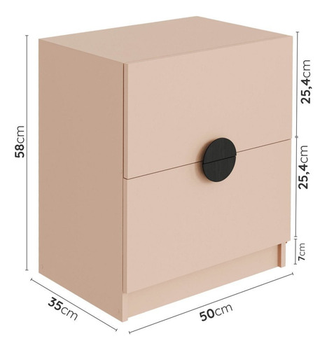 Mesa De Cabeceira Infantil Com 2 Gavetas Joy Kids Wt