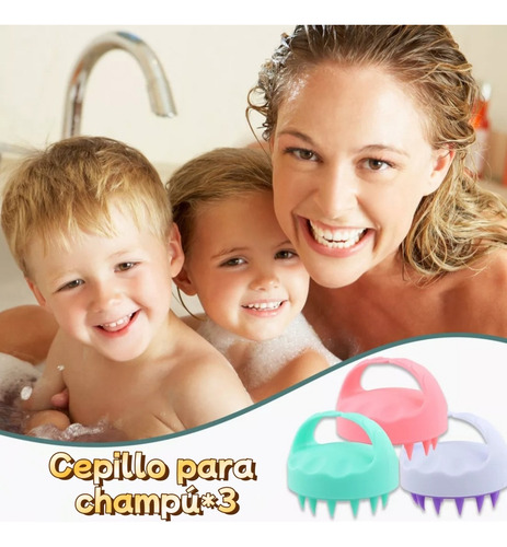 De 3 Cepillos Para Ducha Cabello Masajeador De Cuero