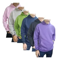 Comprar Pack X 3 Buzos Canguro Oversize Unisex,frisa Algodon Peinado