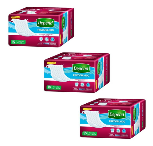 Caja De Depend® Predoblado 3 Paquetes