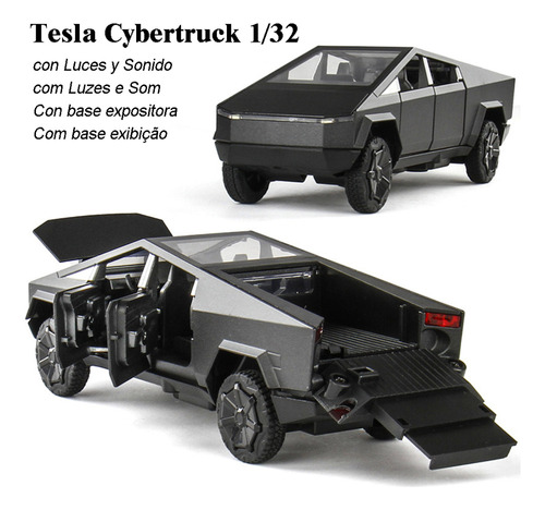 Tesla Cybertruck Edition Cyberpunk Miniatura Metal Coche