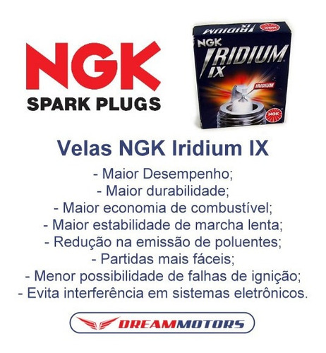Imagem 3 de 3 de 2x Ngk Iridium Cr8eix Kawasaki Ninja 250 Z 300 Versys X