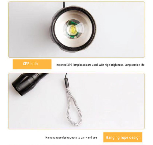 Lanternas Led Telescópicas De Carregamento Usb L Strong Ligh