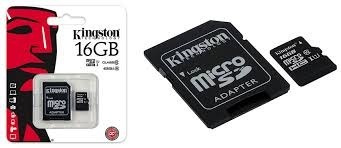 Memoria Micro Sd 16gb Kingston Clase 10 Con Adaptador