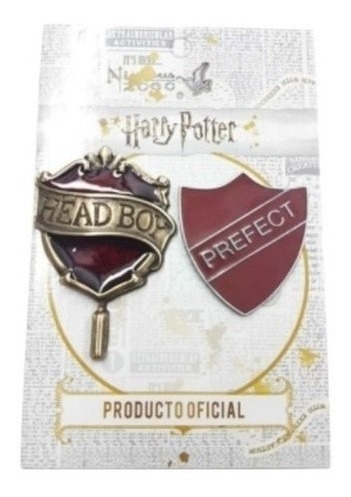 Pin Harry Potter Headboy + Prefecto Gryffindor Oficial