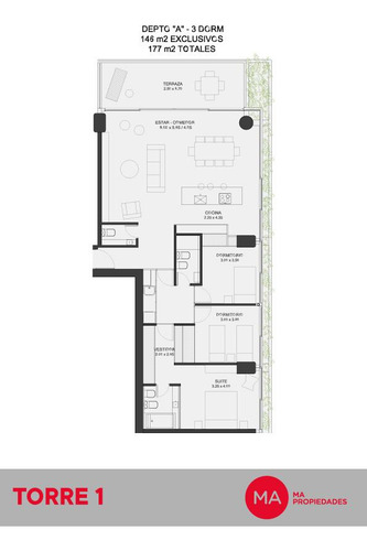 Departamento 2 Dormitorios, Amenities - Av. Rivadavia 2500, Costavía - Pichincha Rosario | Venta