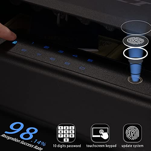 Caja De Seguridad Biométrica De Lujo Huella Digital, C...