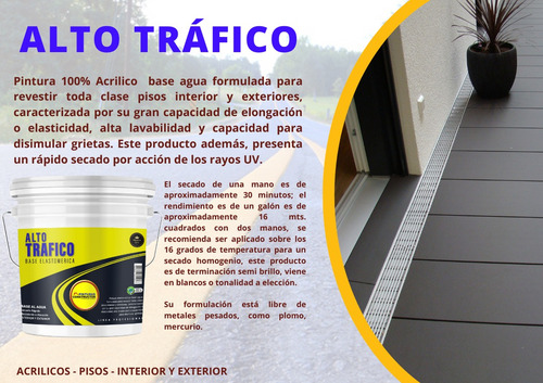 Pintura Alto Trafico Ocre Galon 4lts