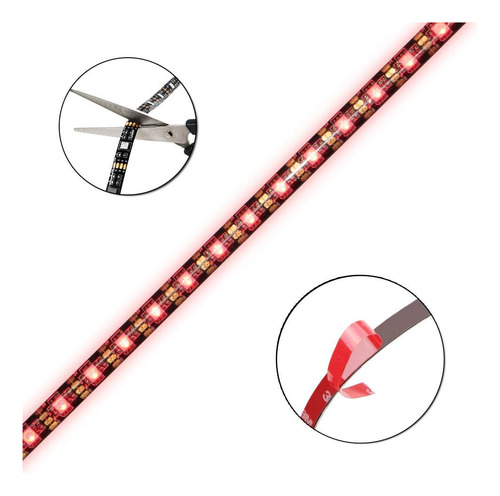 Tira De Luz Led Rgb 5050 A Pilas Con Control 2 Metros