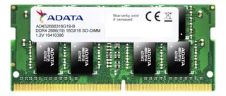 Memória RAM Premier color verde 16GB 1 Adata AD4S2666316G19-S