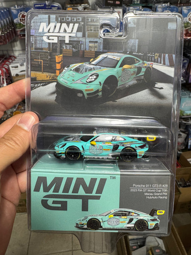 Mini Gt Porsche 911 Gt3 R #28 Hubauto Racing #804 1/64 Agua
