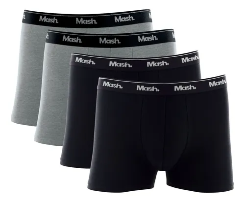 Kit 4 Cueca Mash Boxer Masculina Box Algodão Macio Original
