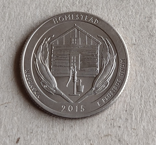 Moneda De Estados Unidos De 25 Centavos Año 2015 Ceca P (Usado)