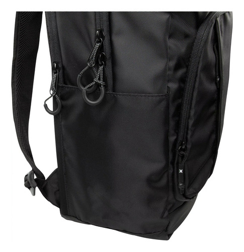 Mochila Hurley Negra Rider Backpack Con Porta Lab Negro Liso