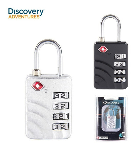 Imagen 3 de 5 de Candado Equipaje Discovery Tsa Combinacion Todo Uso Valija