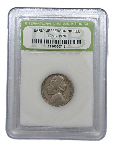 Moneda Antigua De 5 Centavos Niquel Estados Unidos Jefferson (Usado)