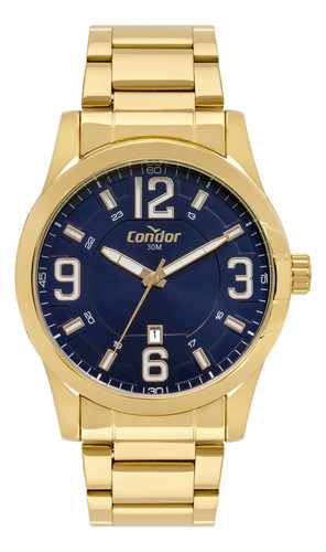 Relógio Dourado Masculino Casual Original Garantia Condor