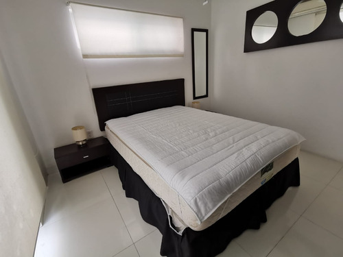 Playacar Departamento Amueblado 2 Recamaras, 1 Baño Condominio Anemonas, Caseta Seguridad Playa Del Carmen Muy Comodo Primer Piso