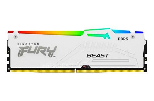 Memoria Kingston Fury Beast White Rgb, 16gb Ddr5-5200 Mhz