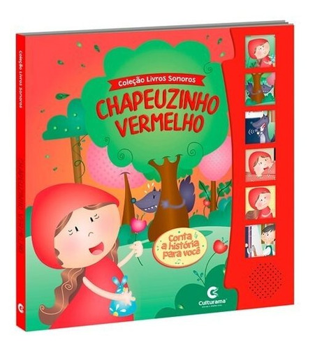 Imagem 1 de 4 de Livro Sonoro Chapeuzinho Vermelho Infantil Capa Dura Novo