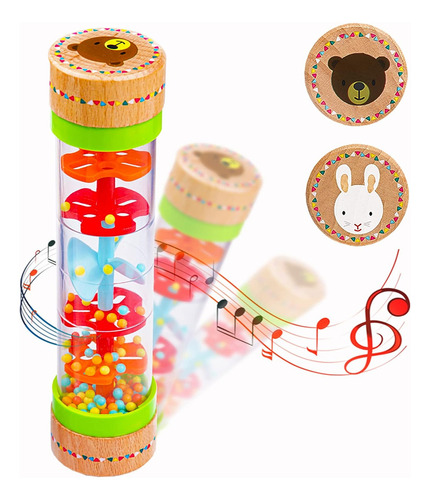 Rainmaker Rain Sticks, Mini Batido Musical De Madera, Gotas