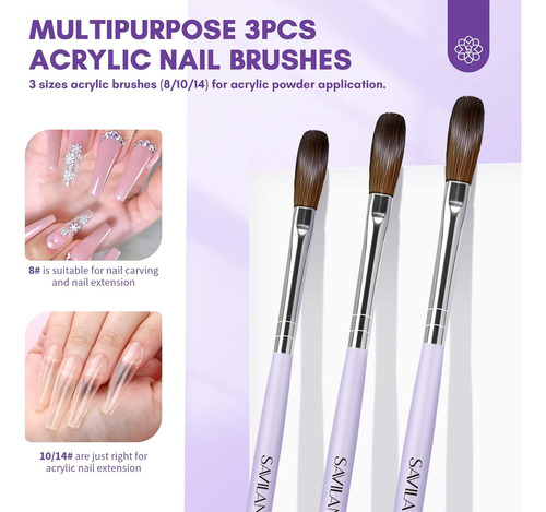 Saviland Kit De Uñas Acrílicas Con Taladro: Kit Profesional