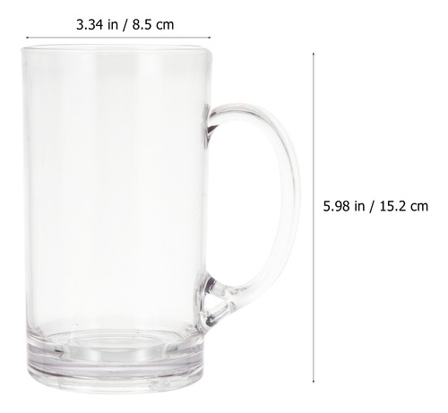 Jarra De Cerveza De 660 Ml Con Mango, Taza Acrílica Tradicio