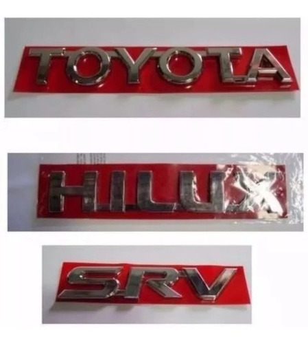 Logos Cromados Toyota Hilux Srv 3.0 (varios)