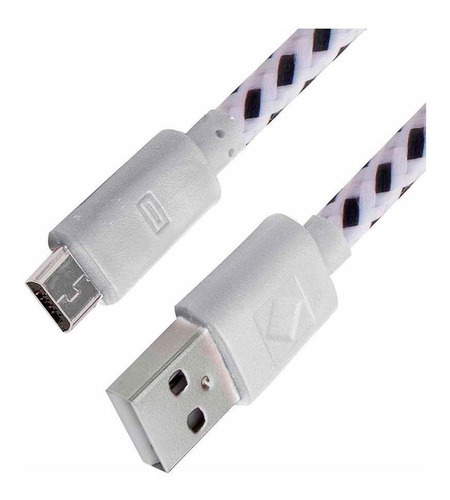 Cable Us -micro Usb (v8) Green Leaf Clip Organizador 18-1413 Color Blanco