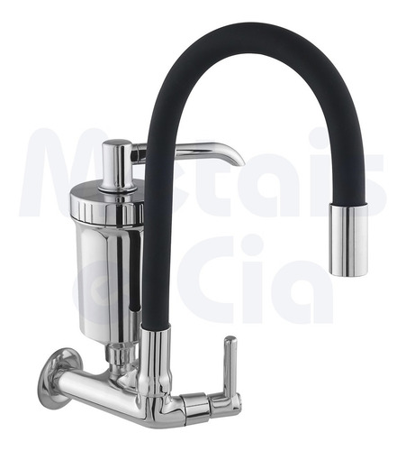 Torneira Gourmet Preta Cozinha Luxo Com Filtro Parede Gpa