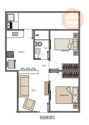 Imagem 4 de 4 de Sobrado À Venda, 79 M² Por R$ 275.000,00 - Caiçara - Praia Grande/sp - So0744