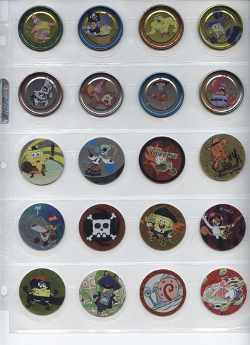 Tazos Sabritas 20 Aniversario Looney Tunes Wwe Bob Esponja (Usado)