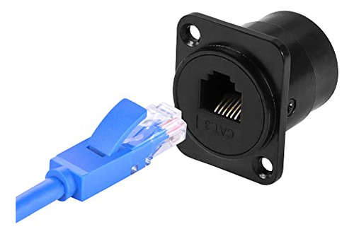 Pack Conector Rj12 Panel Mount Para Alarmas Y Telfonos