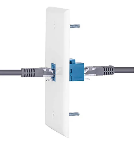 Ubrand 1 Paquete Placa De Pared Ethernet Cat6 2 Puertos Rj45